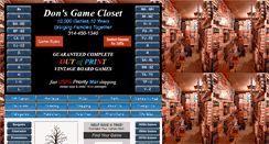 Desktop Screenshot of donsgamecloset.com